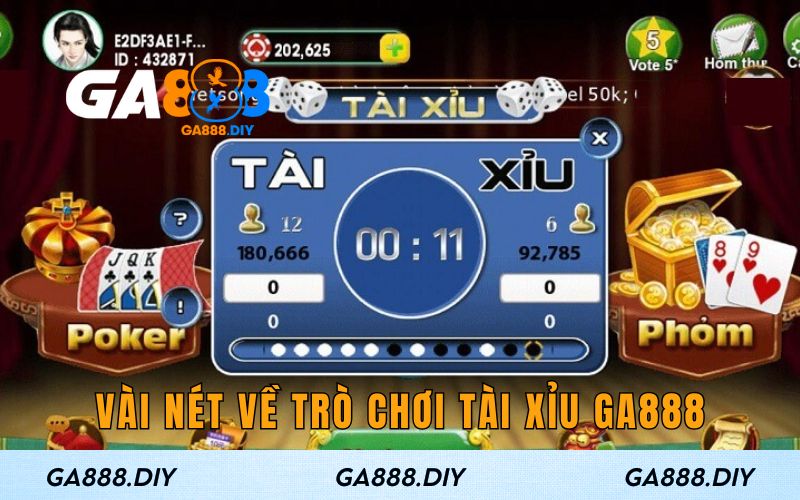 Vài nét sơ lược về trò chơi tài xỉu GA888